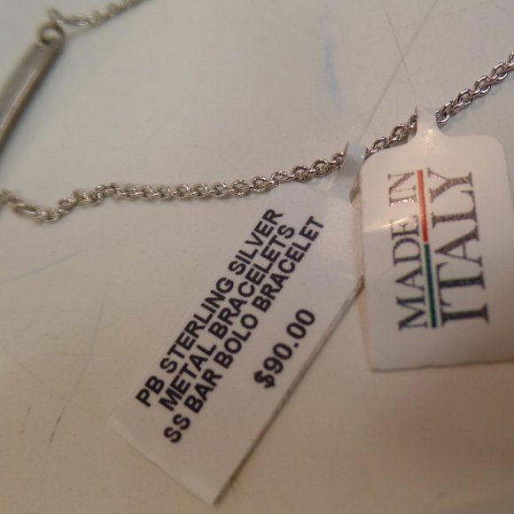 Giani Bernini  9.25 Sterling Silver Bar Bracelet Adjustable Sizing BNWT $90.00 - Picture 4 of 10